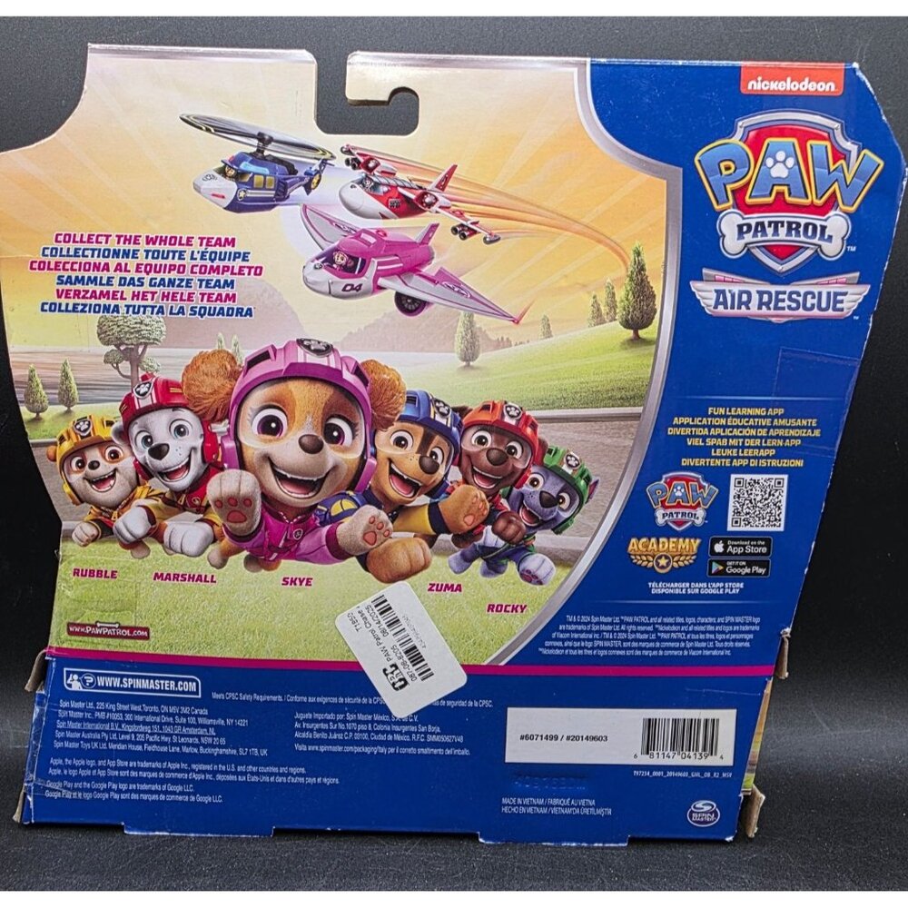 Paw Patrol Air Rescue Team Pack Figures 7-Piece Set Rubble Skye Rocky & More - Picture 4 of 6